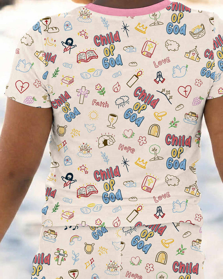 Zweiteiliges, kurzärmliges Pyjama-Set mit Marienkäfern