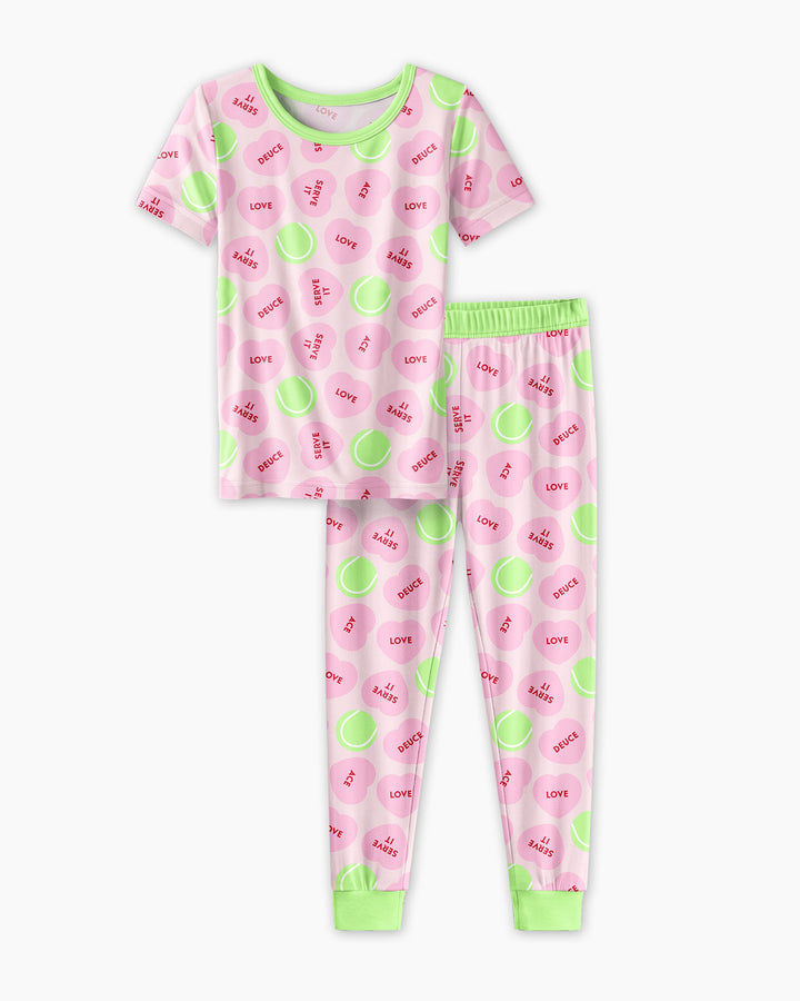 Conjunto de pijama de dos piezas de manga corta de bambú
