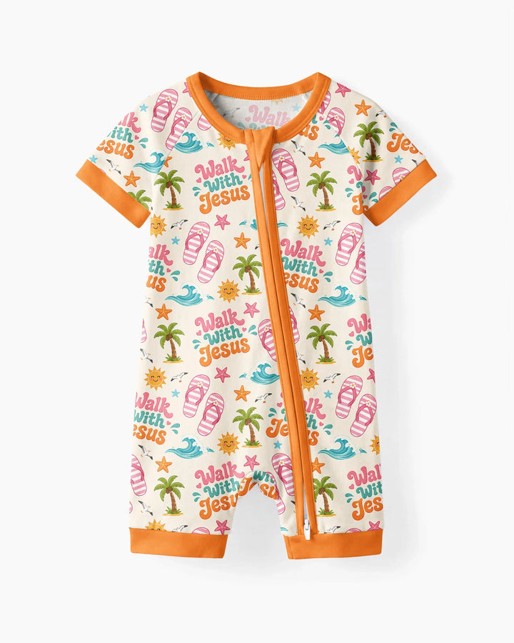 Groovy Summer Walk With Jesus Bamboo Shorty Zippy