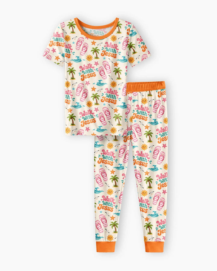 Zweiteiliges, kurzärmliges Pyjama-Set mit Marienkäfern
