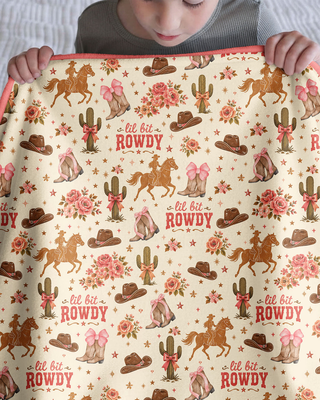 Coquette Cowgirl Lil Bit Rowdy Bamboo Blanket