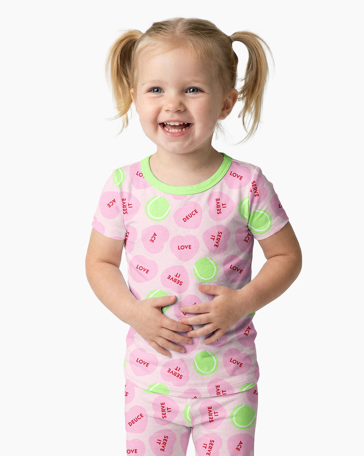 Conjunto de pijama de dos piezas de manga corta de bambú