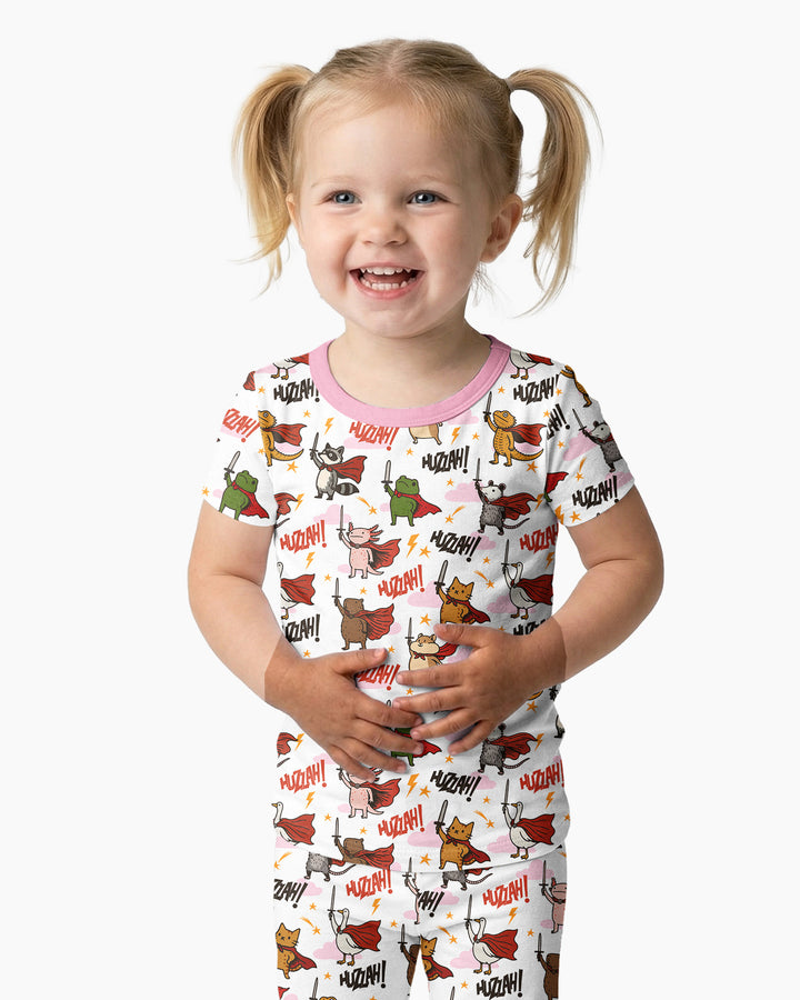 Zweiteiliges, kurzärmliges Pyjama-Set mit Marienkäfern