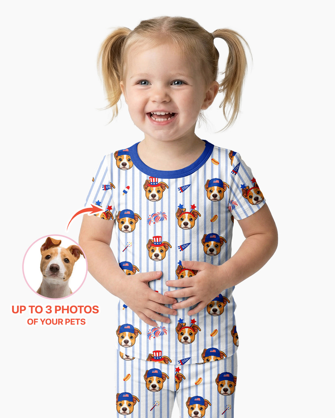 Conjunto de pijama de dos piezas de bambú de manga corta, plantilla personalizada