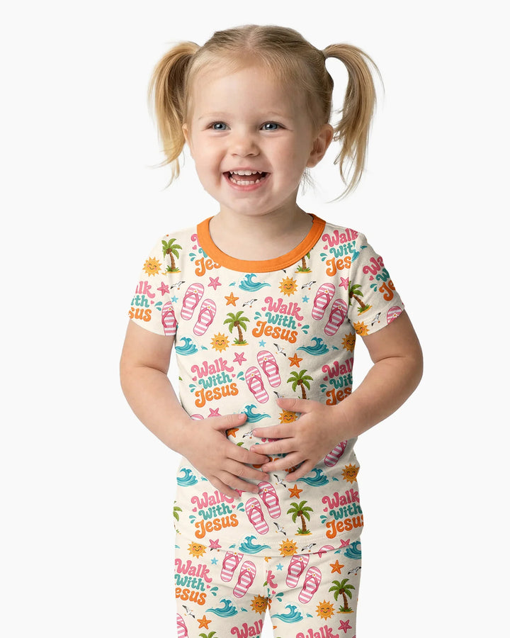 Zweiteiliges, kurzärmliges Pyjama-Set mit Marienkäfern