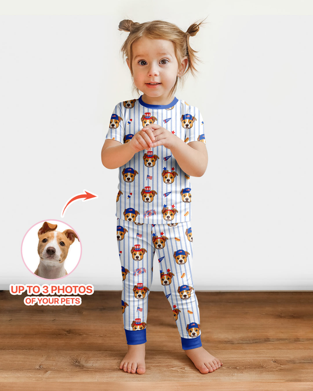 Conjunto de pijama de dos piezas de bambú de manga corta, plantilla personalizada