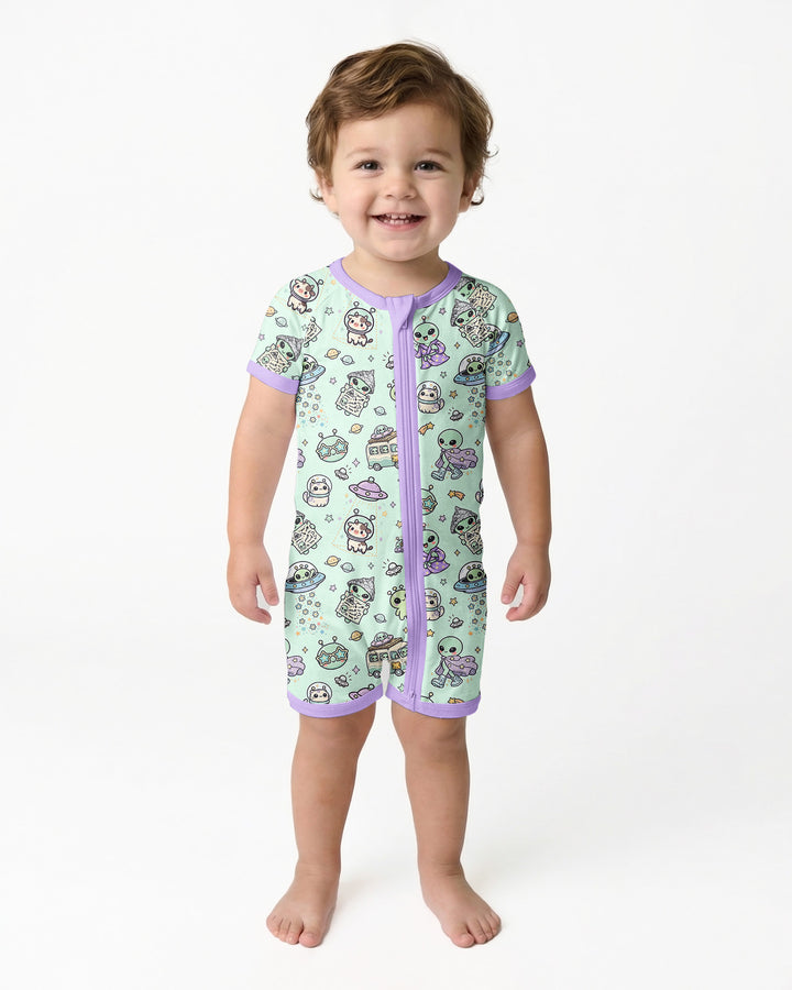 Little Alien Explorer Bamboo Shorty Zippy