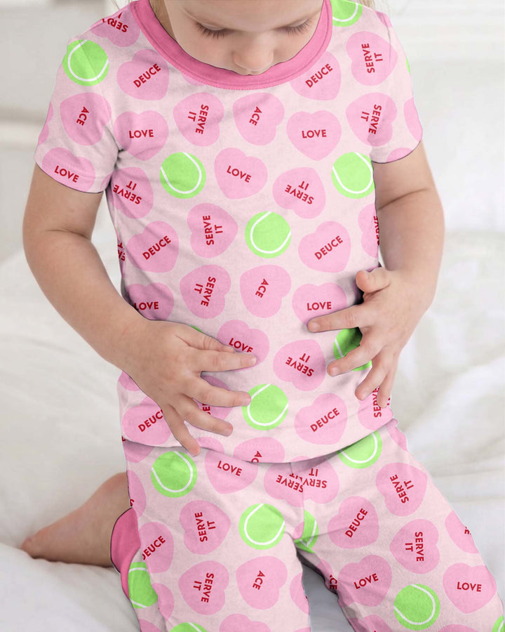Conjunto de pijama de dos piezas de manga corta de bambú