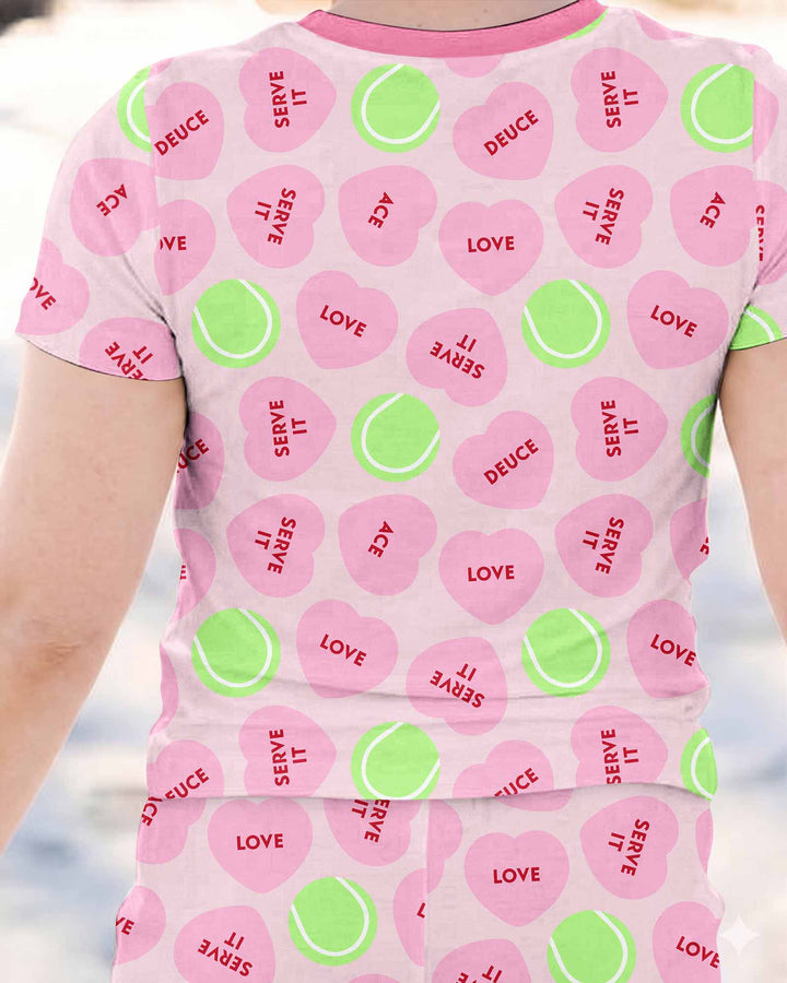 Conjunto de pijama de dos piezas de manga corta de bambú