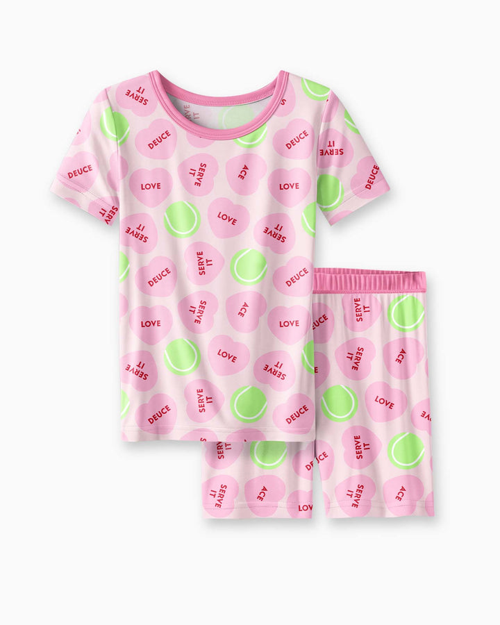 Schlafanzug-Set zweiteilig, kurze Ärmel, kurze Hose, Bambus