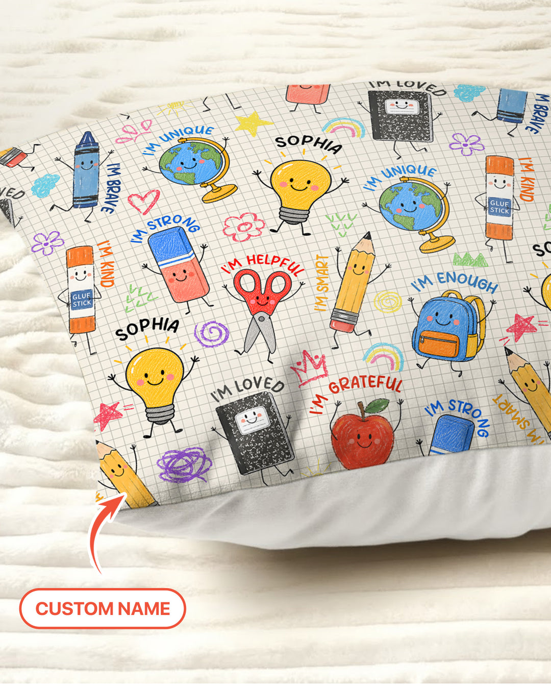 Plantilla de funda de almohada de bambú personalizada