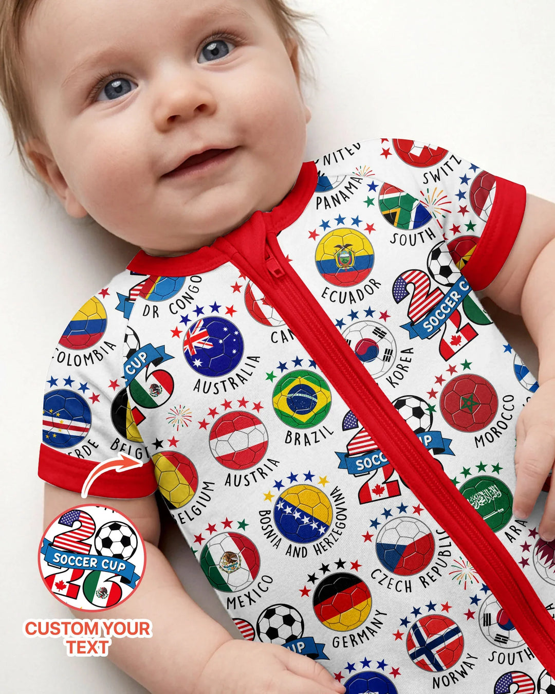 The World Plays Here 2026 Soccer Tour Bamboo Shorty Zippy