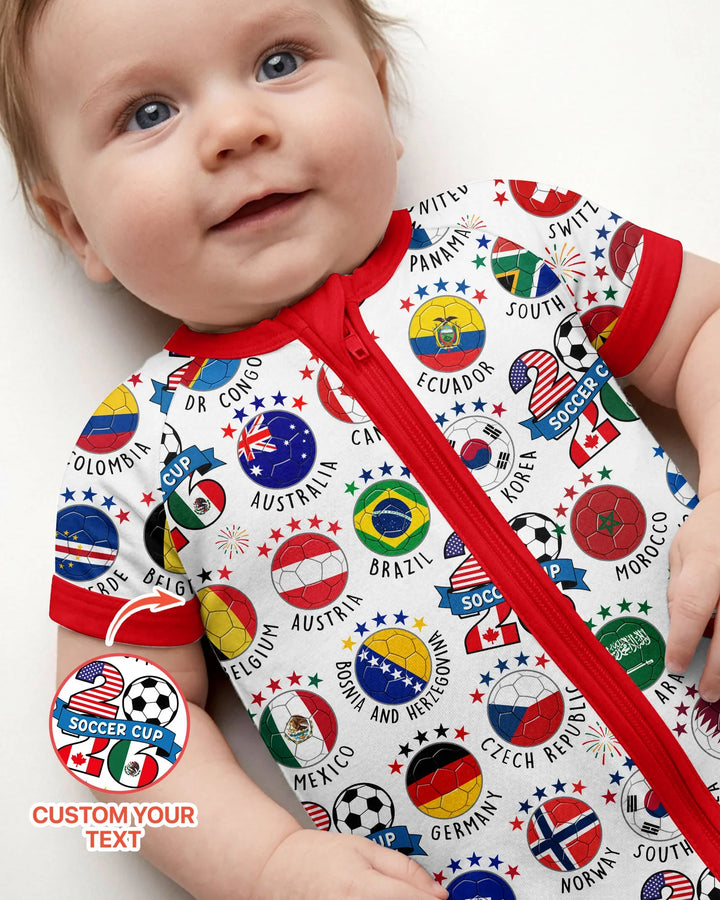 The World Plays Here 2026 Soccer Tour Bamboo Shorty Zippy