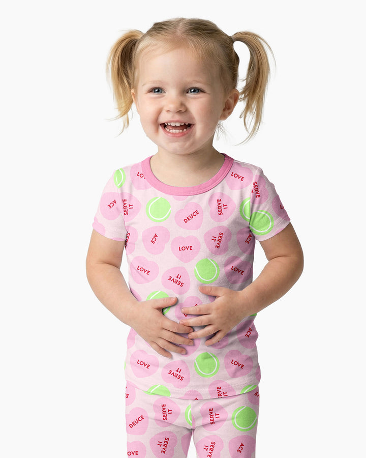 Conjunto de pijama de dos piezas de manga corta de bambú