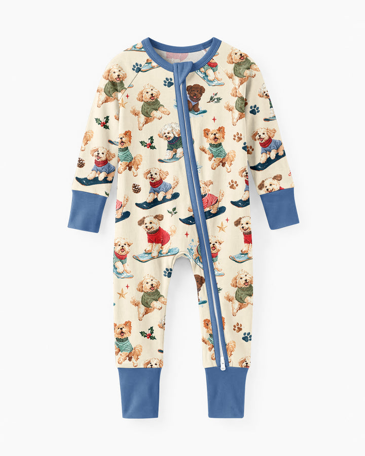 Snowboarding Dogs Bamboo Convertible Zippy