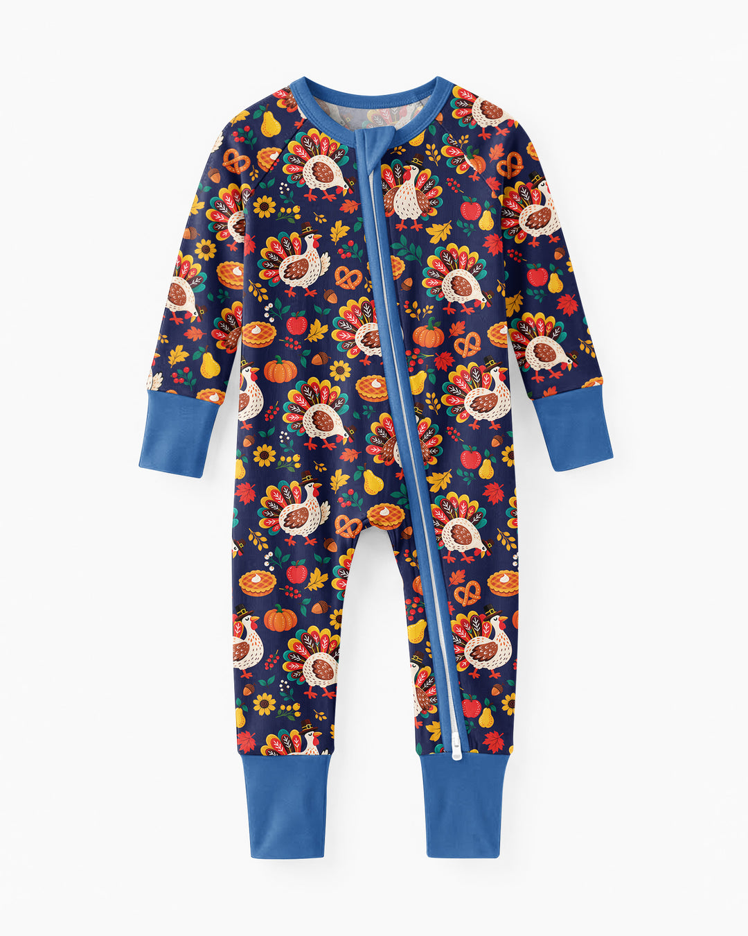 Festive Turkey Fall Harvest Bamboo Convertible Zippy