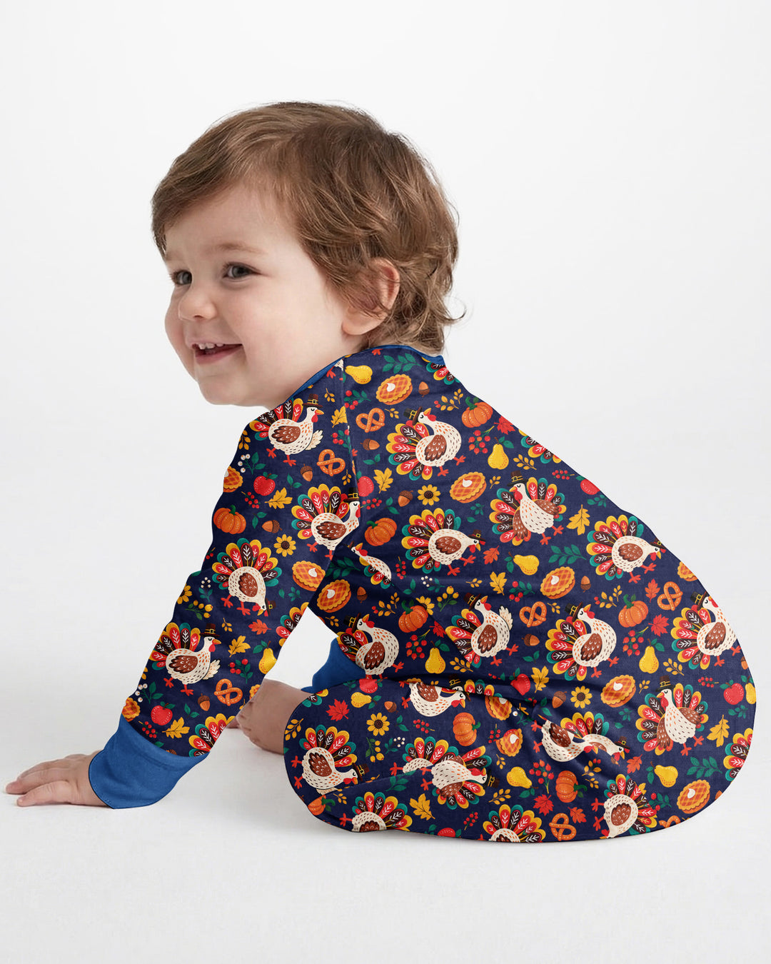 Festive Turkey Fall Harvest Bamboo Convertible Zippy