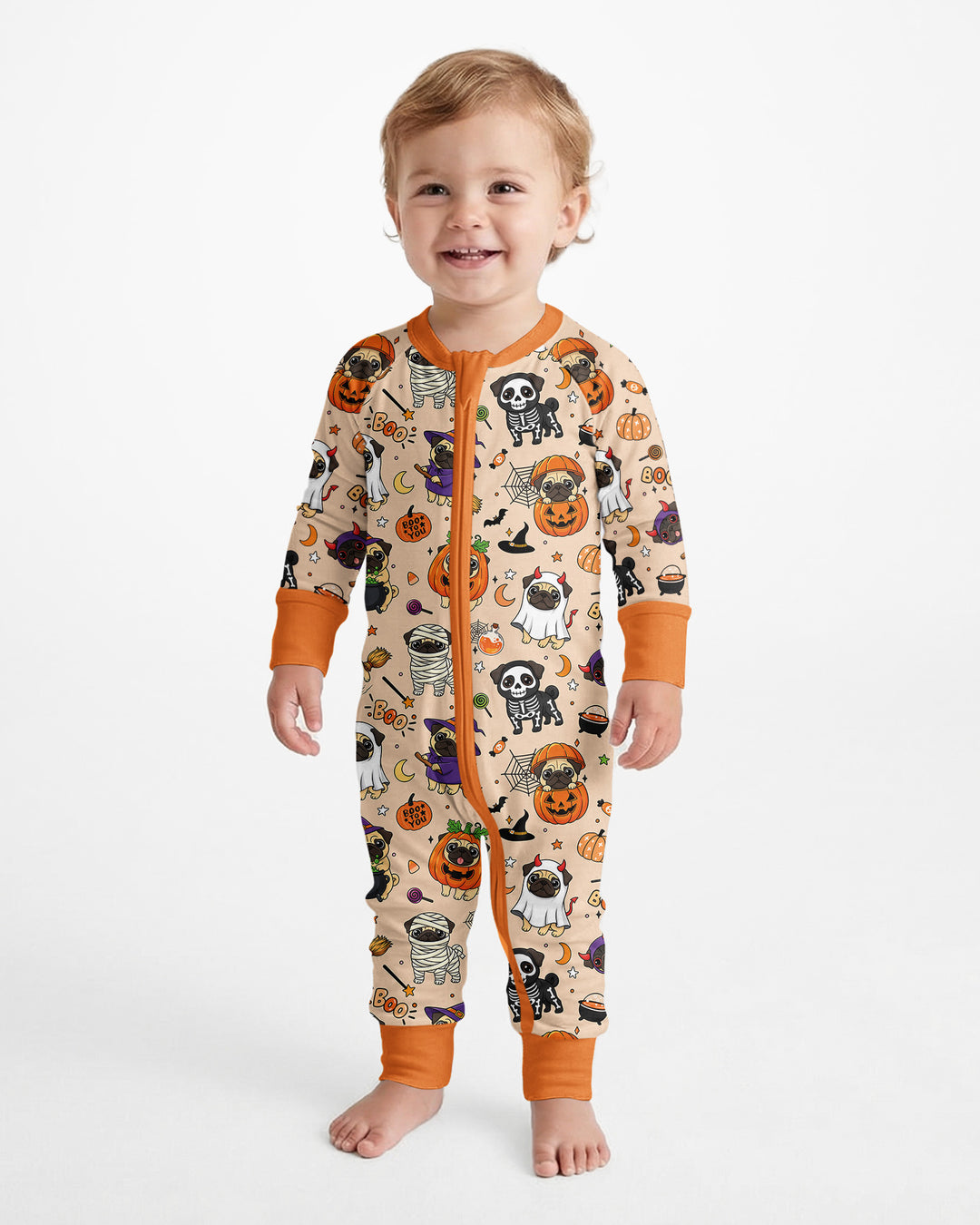 Spooky Pug Bamboo Convertible Zippy