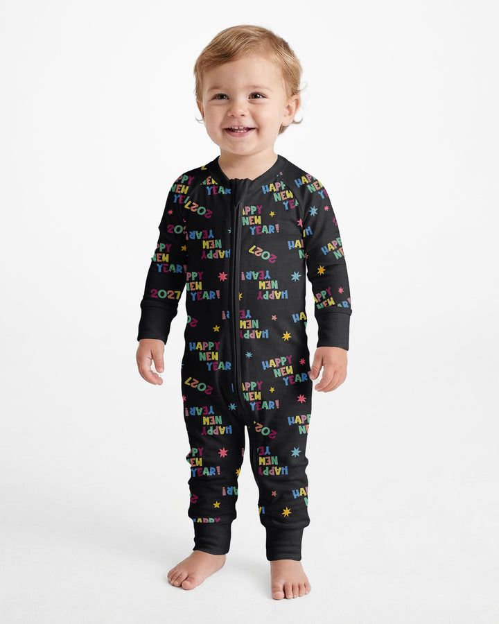 Retro Happy New Year 2027 Bamboo Convertible Zippy