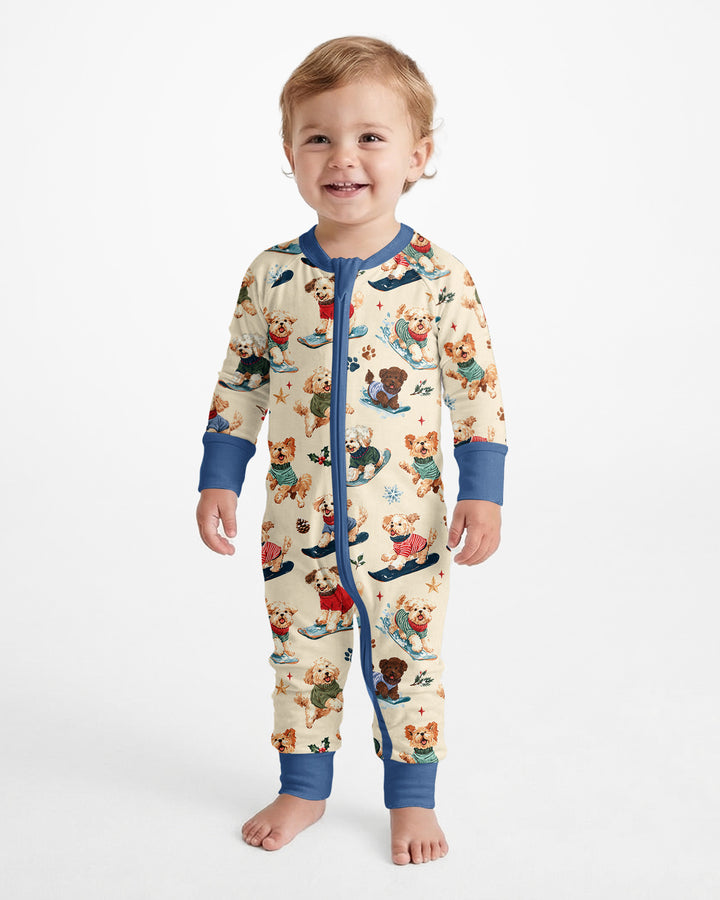 Snowboarding Dogs Bamboo Convertible Zippy