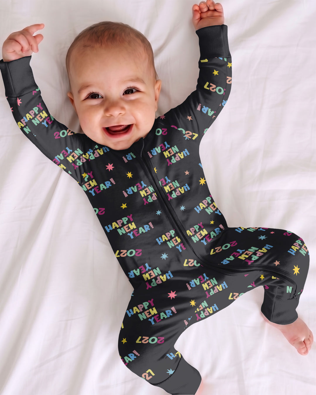 Retro Happy New Year 2027 Bamboo Convertible Zippy