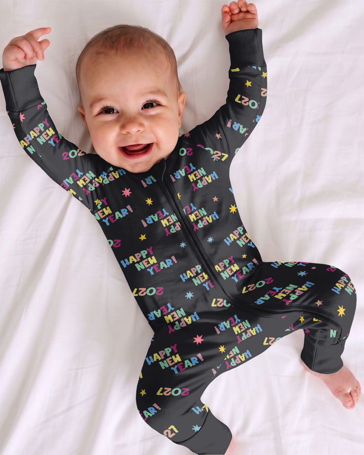 Retro Happy New Year 2027 Bamboo Convertible Zippy