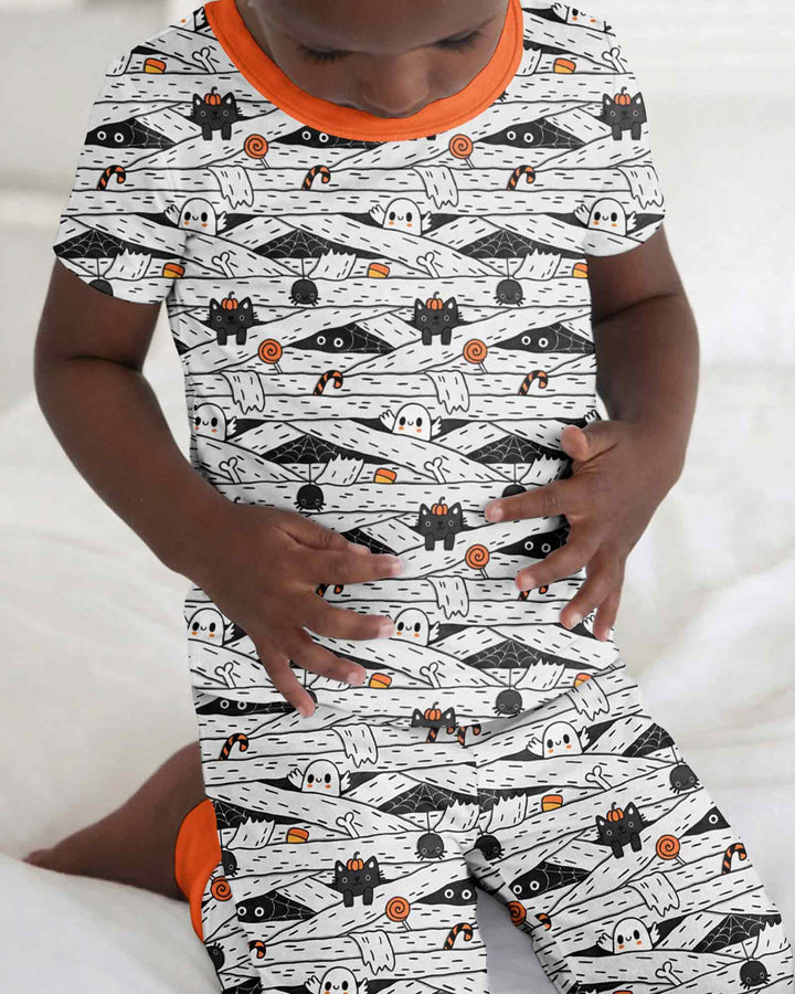 Little Mummy Crew Bamboo Two Piece Short Sleeve Pajama Set