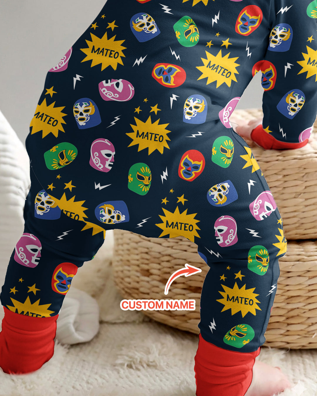 Lucha Libre Custom Name Bamboo Convertible Zippy
