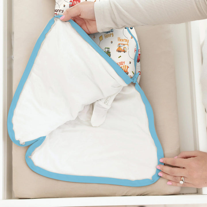 Construction Vehicles Custom Name Sleep Bag