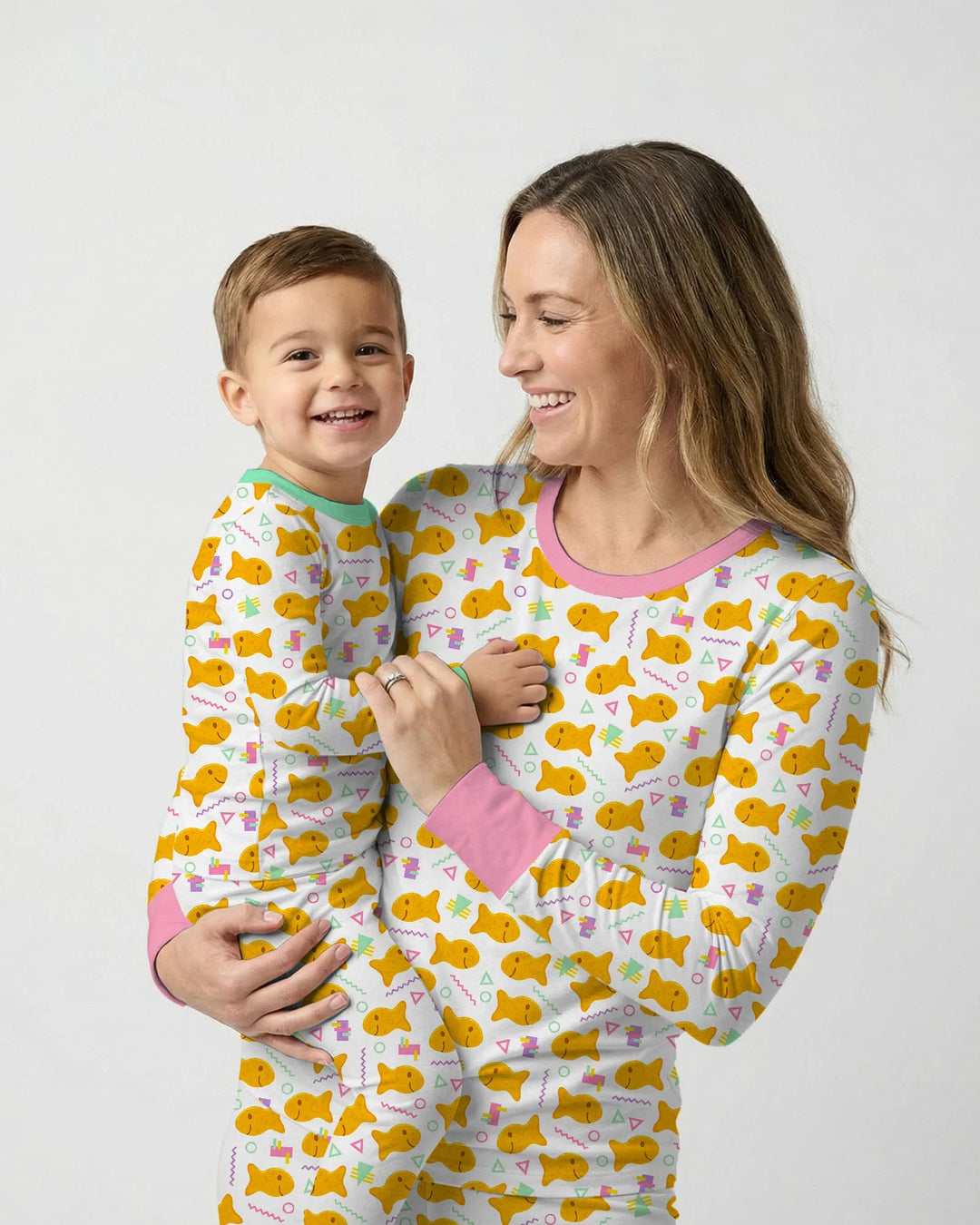 Conjunto de pijama de dos piezas de bambú con mangas largas, plantilla PERSONALIZADA
