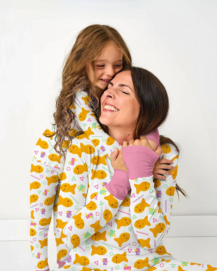 Conjunto de pijama de dos piezas de bambú con mangas largas, plantilla PERSONALIZADA