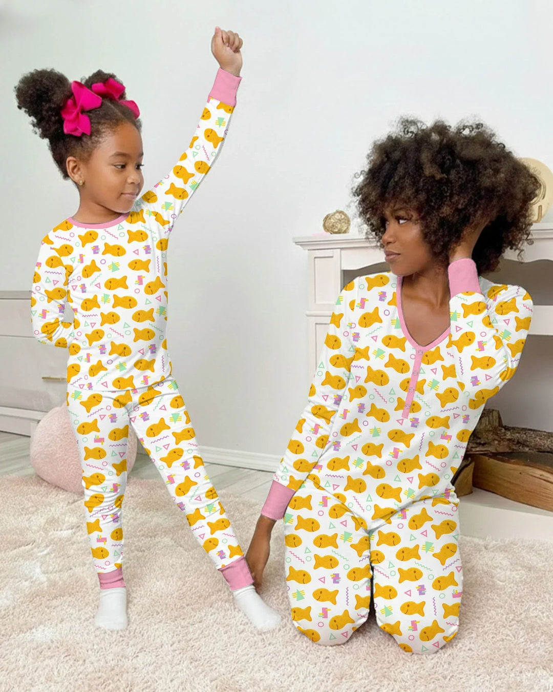 Conjunto de pijama de dos piezas de bambú con mangas largas, plantilla PERSONALIZADA