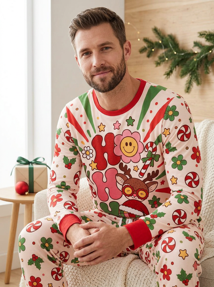 Ho Ho Ho Holiday Bamboo Men Pajama Set