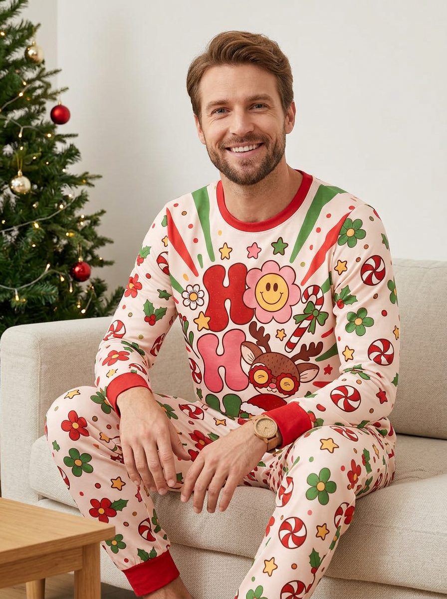Ho Ho Ho Holiday Bamboo Men Pajama Set