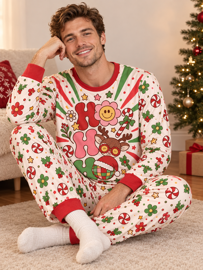 Ho Ho Ho Holiday Bamboo Men Pajama Set