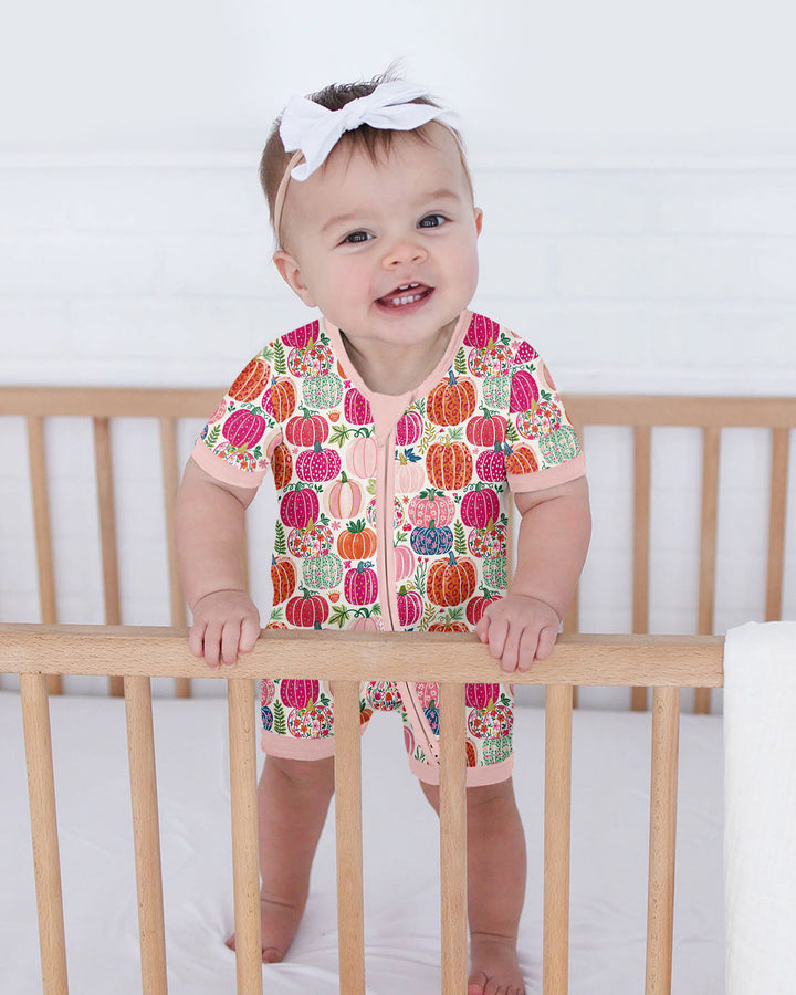 Pumpkin & Bloom Bamboo Shorty Zippy