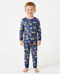 Hanukkah Family Splatter Paint  Bamboo Two Piece Long Sleeve Pajama Set