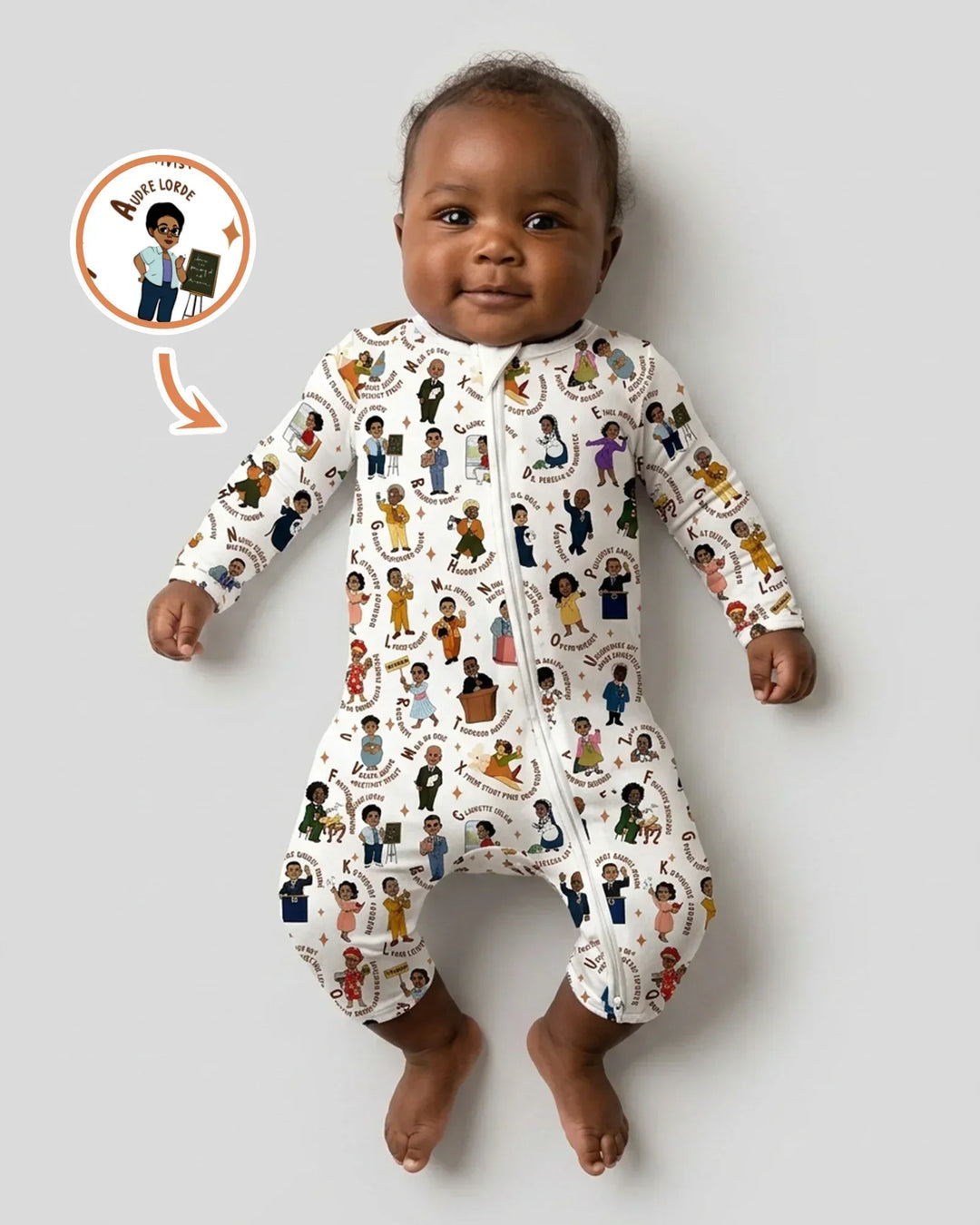 Black Legacy ABCs Family Matching Bamboo Two Piece Long Sleeve Pajama Set