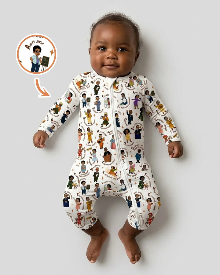 Black Legacy ABCs Family Matching Bamboo Two Piece Long Sleeve Pajama Set