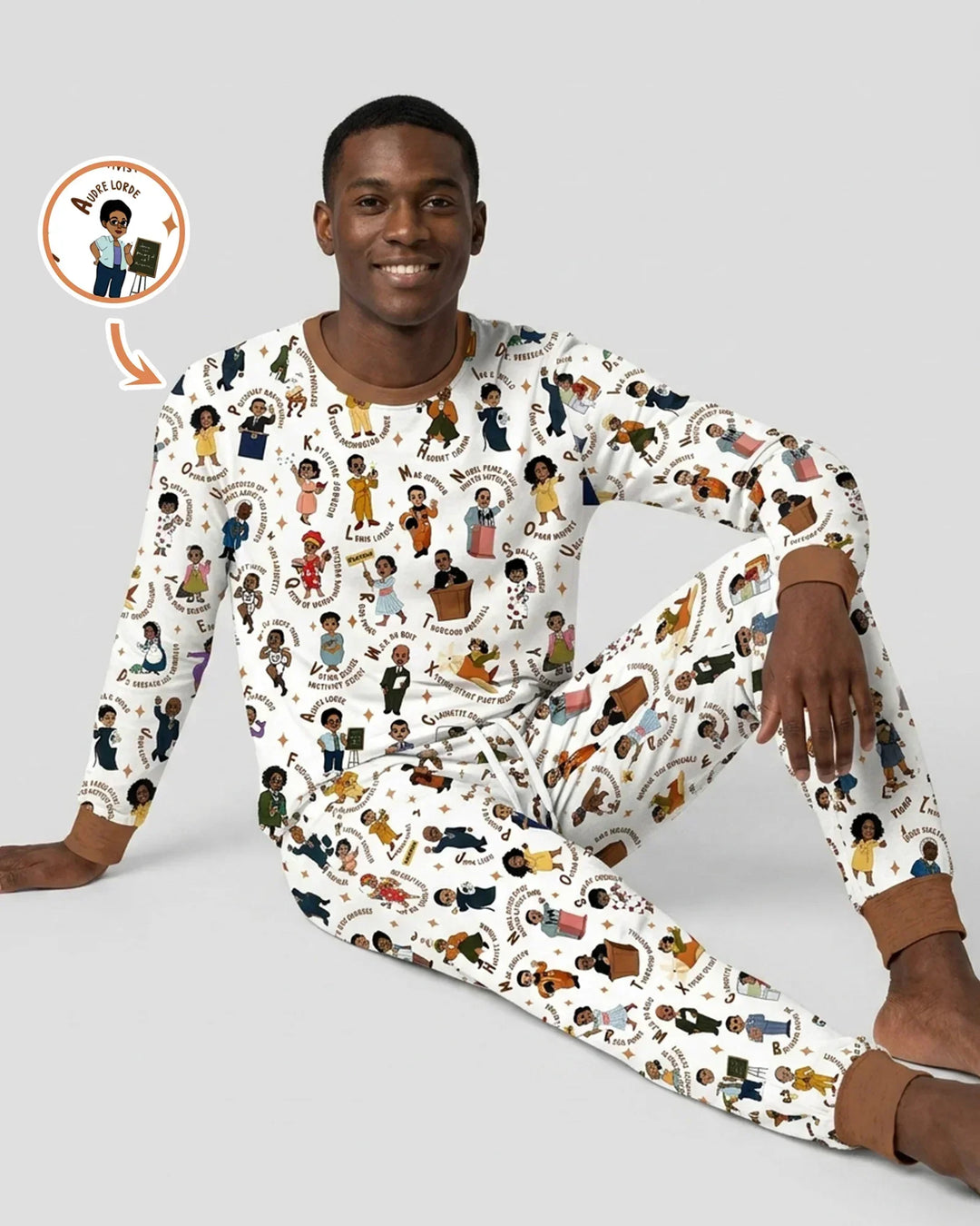 Black Legacy ABCs Family Matching Men's Pajama Set