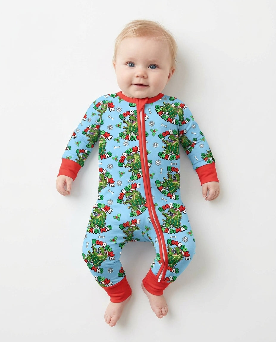 Merry Roarsome Christmas  Bamboo Convertible Zippy