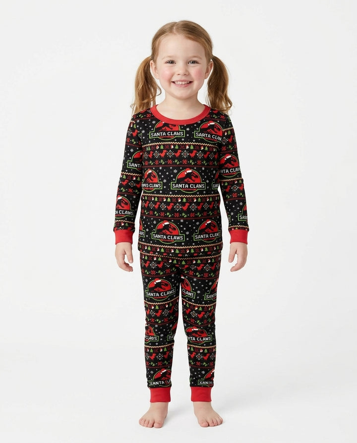 Santa Claws Christmas Bamboo Two Piece Long Sleeve Pajama Set