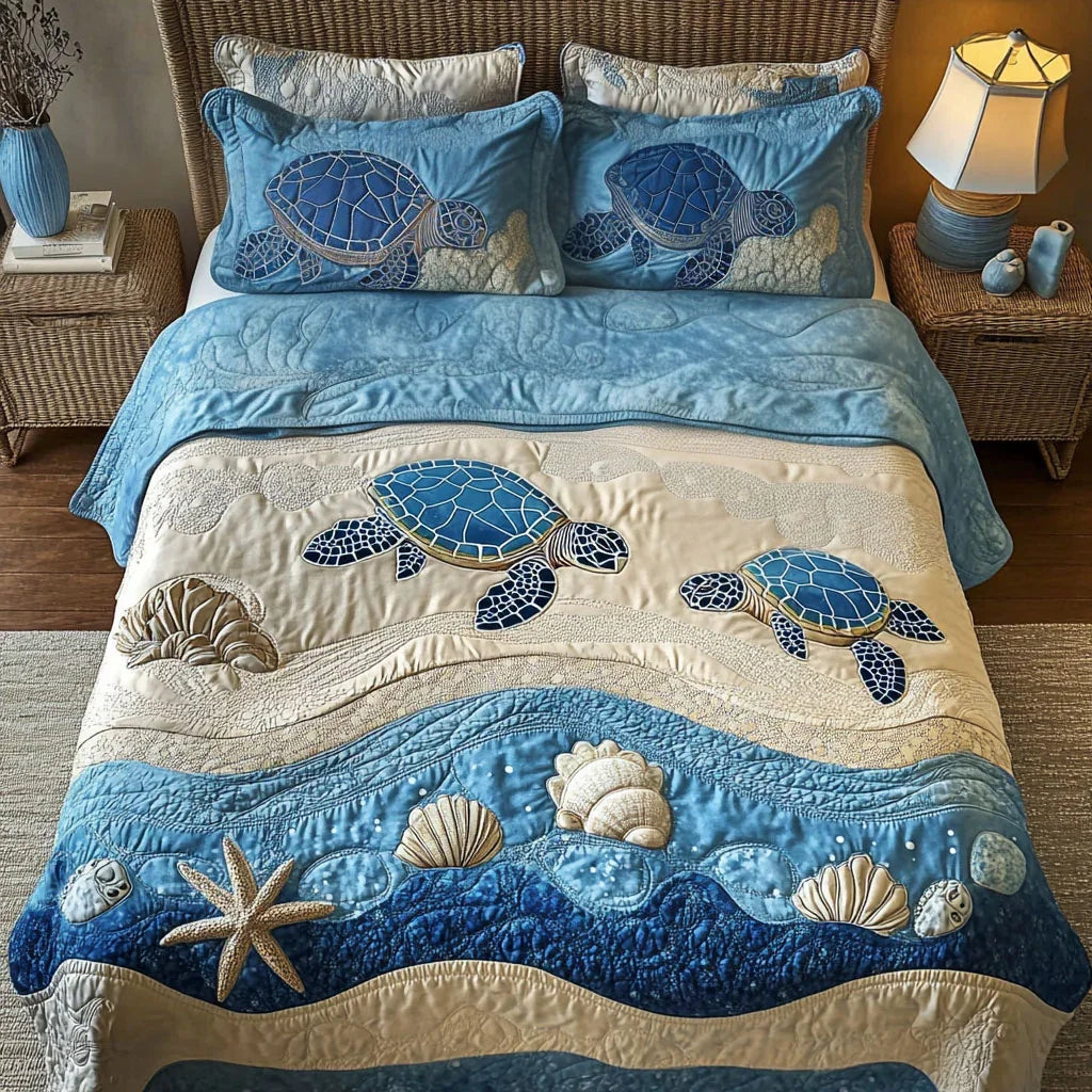 Marine Voyager Bamboo Quilt Bedding Set