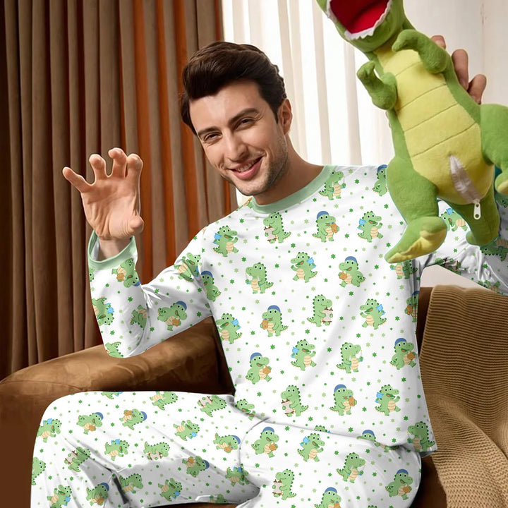 Shabbat Dinosaur Men's Pajama Set
