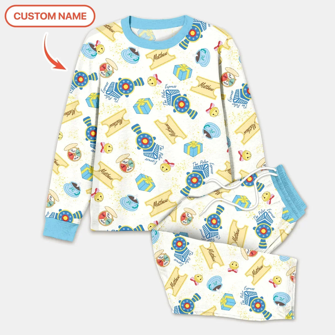 Express Train Christmas Men's Pajama Set