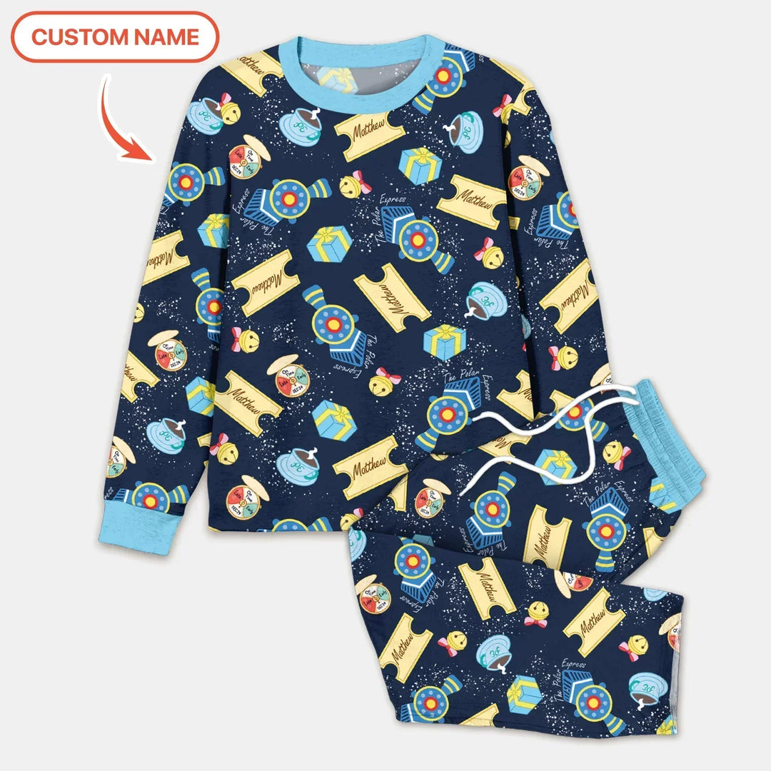 Express Train Christmas Men's Pajama Set