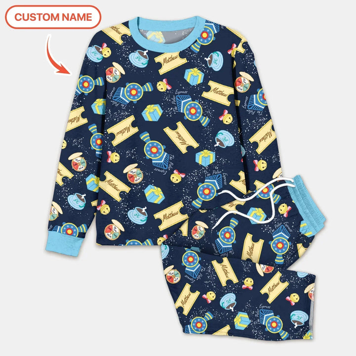 Express Train Christmas Men's Pajama Set