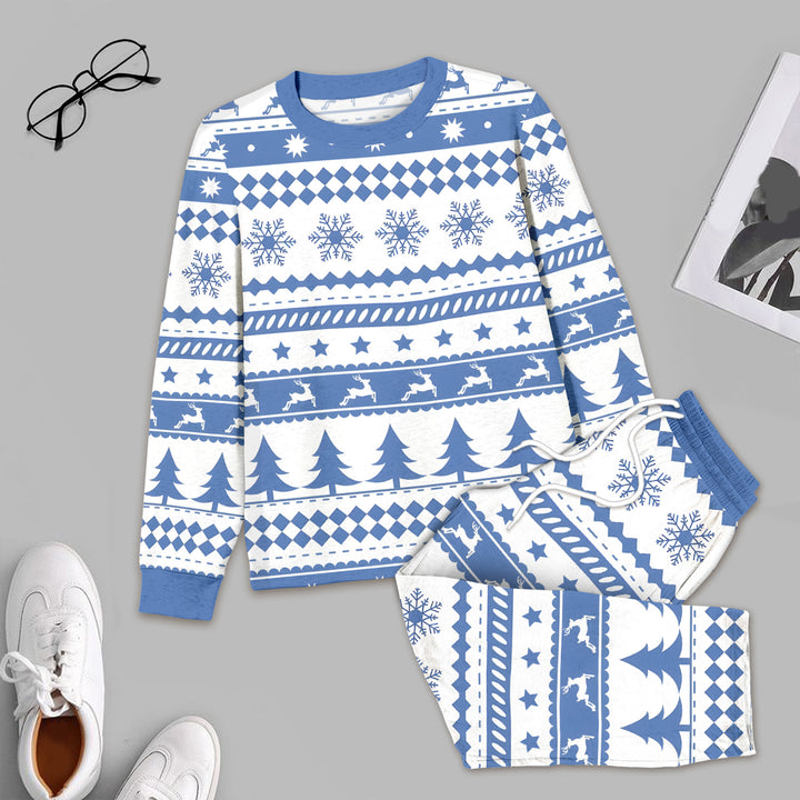Blue Fair Isle Men's Pajama Set