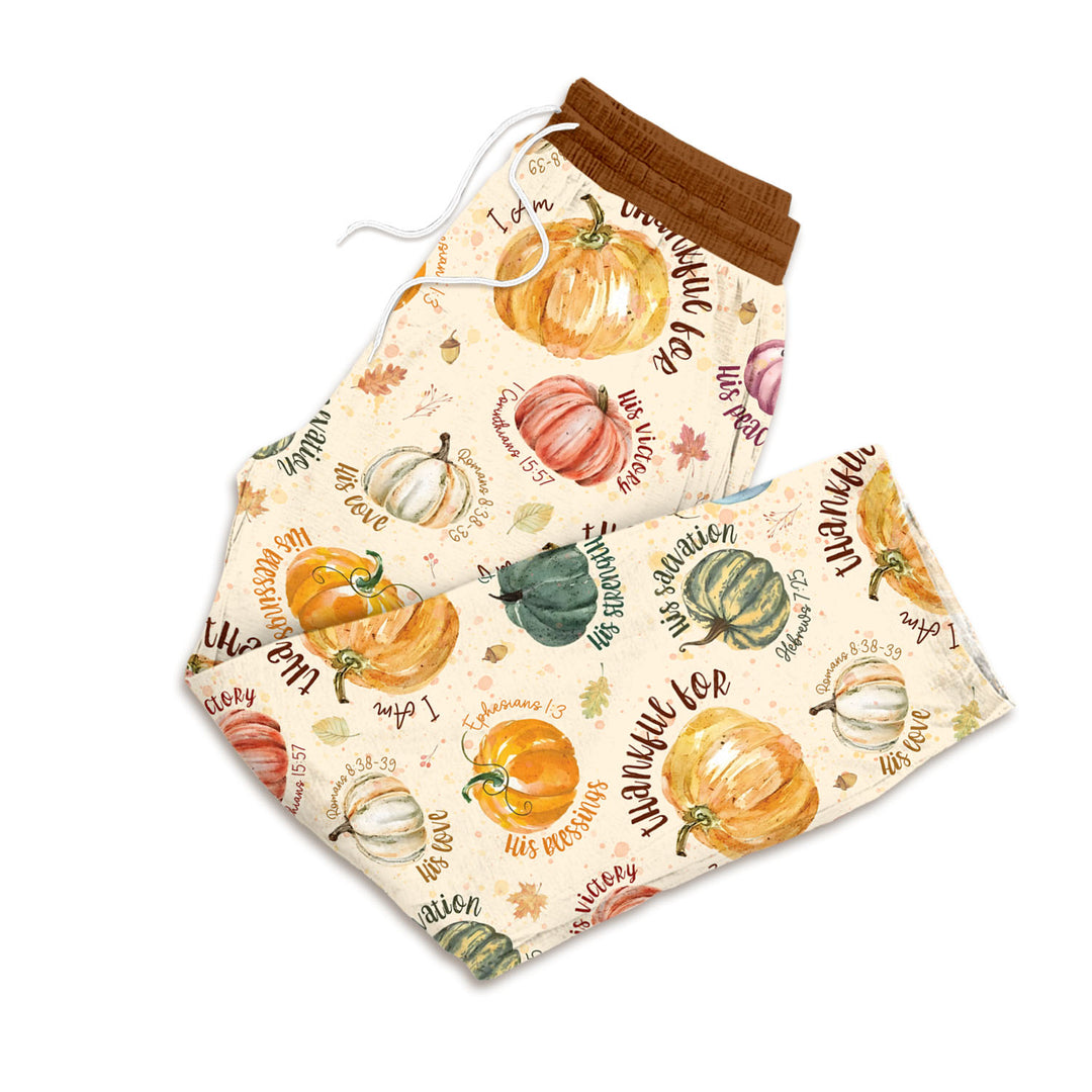 Christian Thanksgiving Men's Pajama Set , Christian Thanksgiving Men's Pajama Set - Only Pants / XS / Chocolate Brown