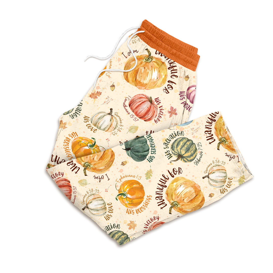 Christian Thanksgiving Men's Pajama Set , Christian Thanksgiving Men's Pajama Set - Only Pants / XS / Vibrant Orange